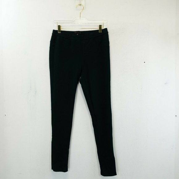 SANCTUARY Women's Dark Green Black Ankle Crop Skinny Jeggings LARGE Mid Rise - Picture 1 of 14
